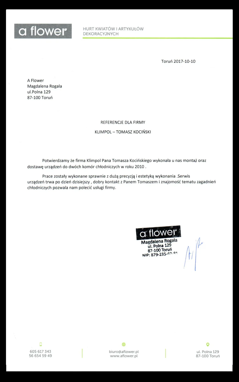 List referencyjny – dokument 6
